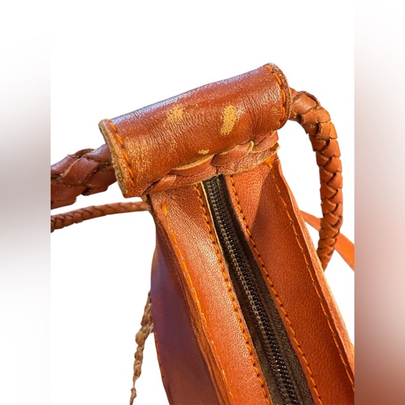 🔴Handmade Vintage Bucket Bag, Leather and Woven Sisal, Made in Indonesia - Picture 7 of 10